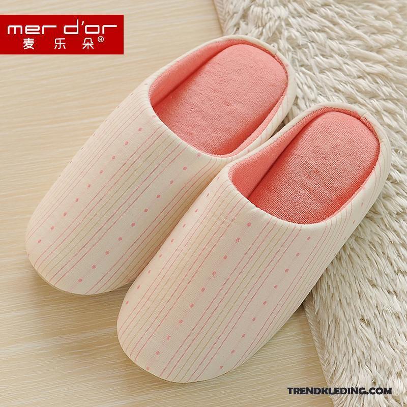 Pantoffels Dames Textiel Slippers Katoen Vrouw Houten Herfst Paars