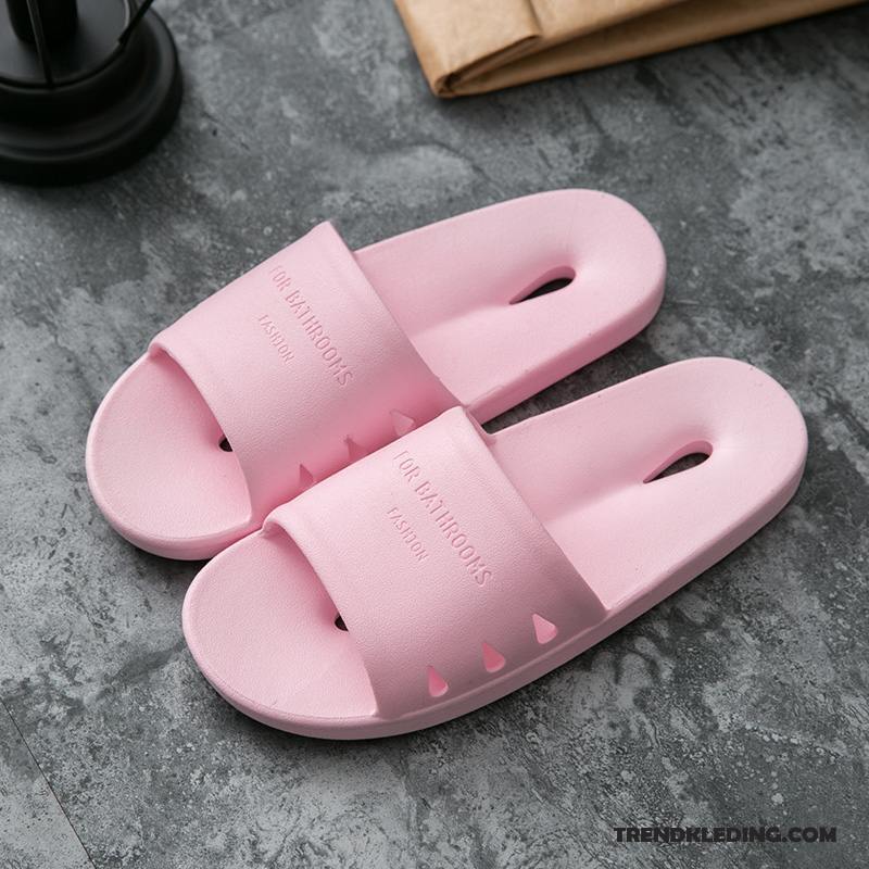 Pantoffels Dames Vrouwen Mannen Lovers Badkamer Plateauzool Zomer Geel