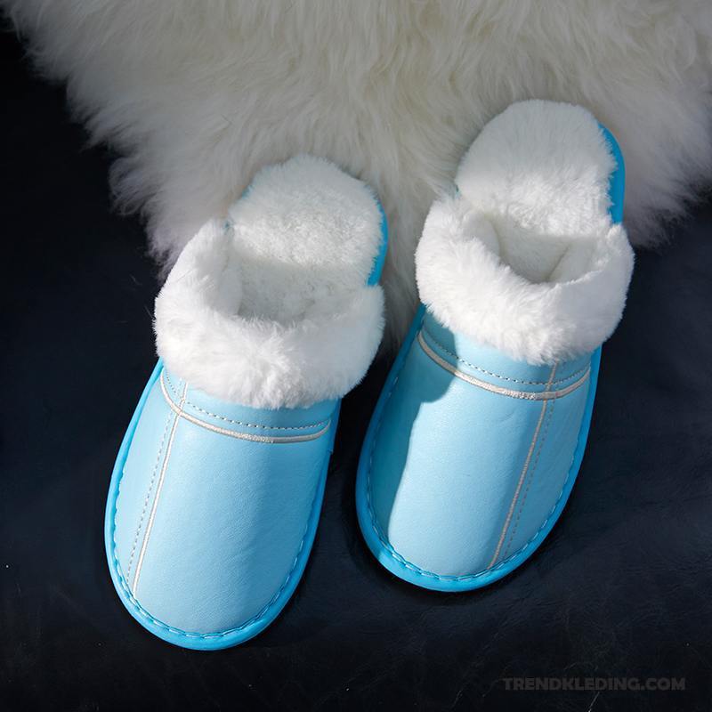 Pantoffels Dames Warm Mannen Winter Slippers Lovers Herfst Hemelsblauw