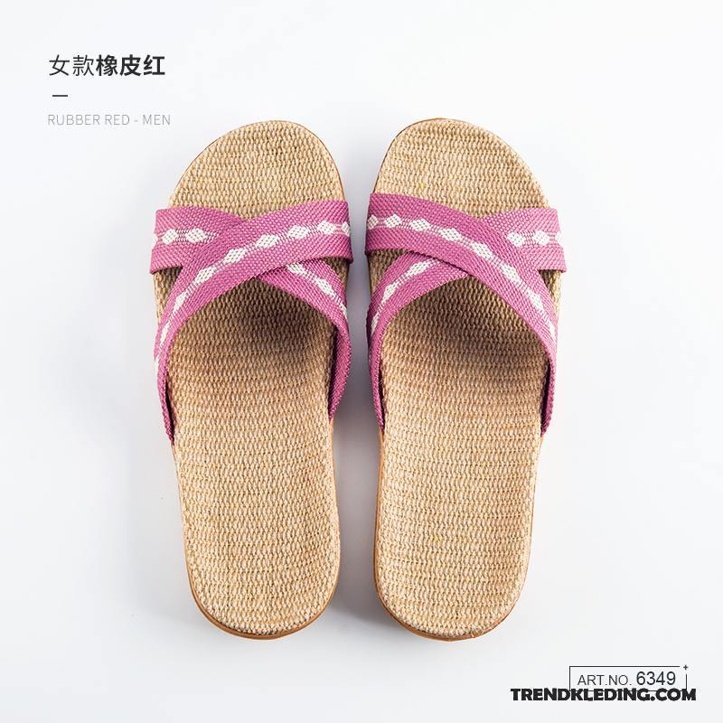 Pantoffels Dames Zomer Lovers Binnen Mannen Antislip Plateauzool Rood
