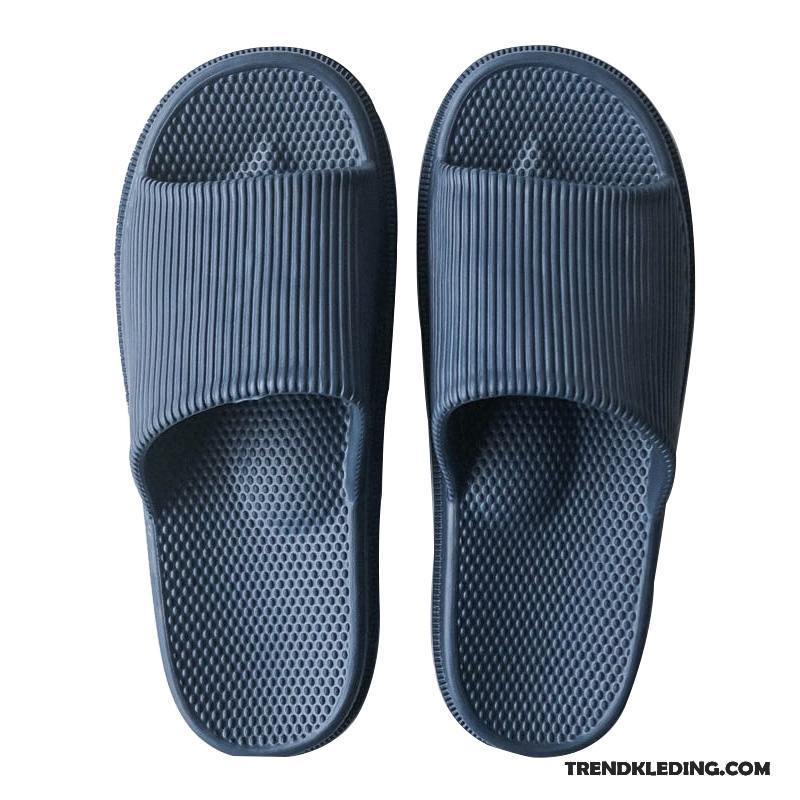 Pantoffels Heren Antislip Massage Mannen Zomer Zachte Zolen Badkamer Marineblauw