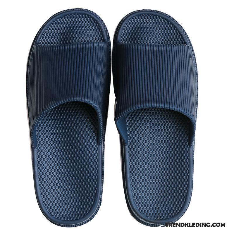 Pantoffels Heren Antislip Massage Mannen Zomer Zachte Zolen Badkamer Marineblauw