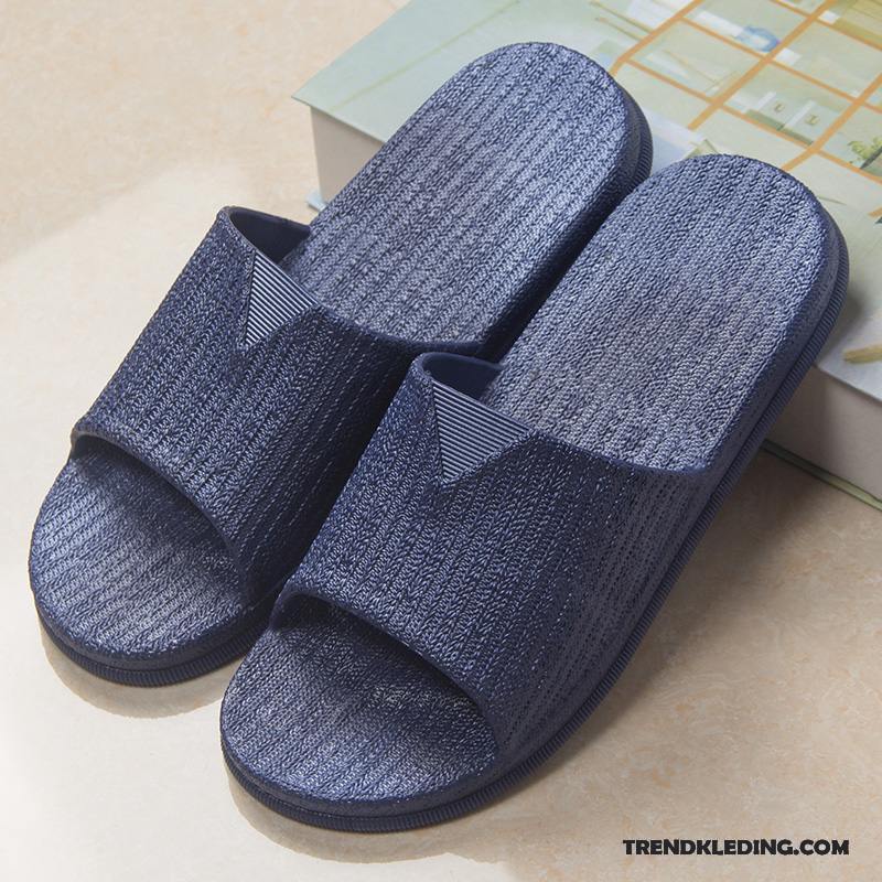 Pantoffels Heren Antislip Vrouw Badkamer Zomer Slippers Mannen Marineblauw