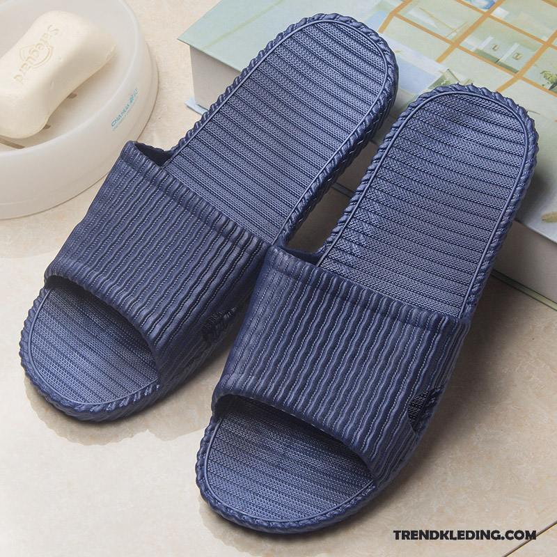 Pantoffels Heren Antislip Vrouw Badkamer Zomer Slippers Mannen Marineblauw