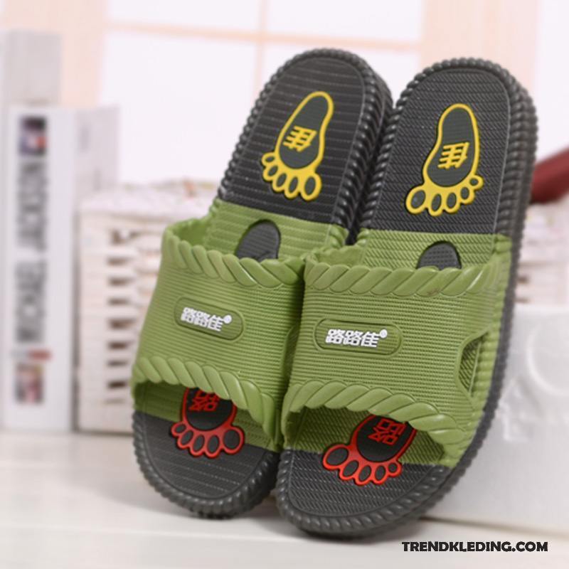 Pantoffels Heren Binnen Slippers Antislip Zomer Badkamer Slijtvastheid Groen