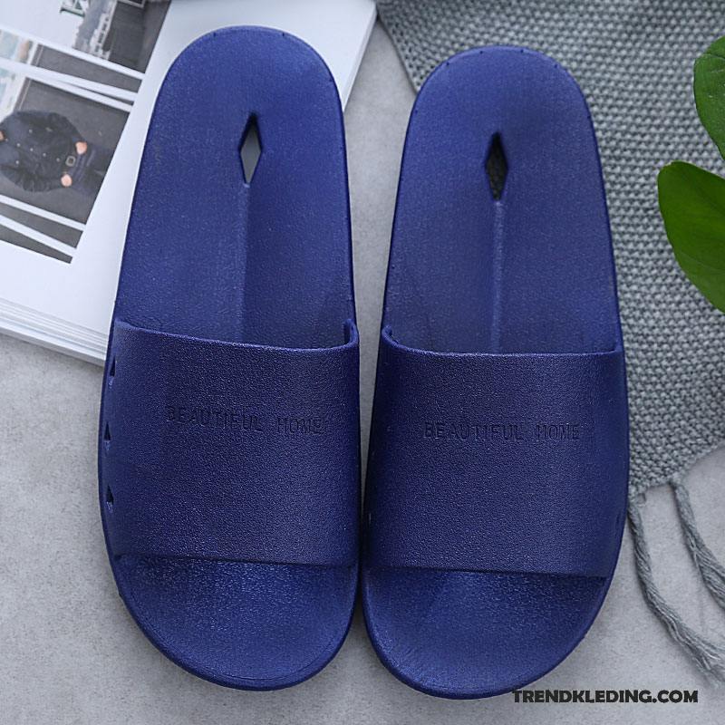 Pantoffels Heren Binnen Slippers Mannen Antislip Zomer Vrouwen Donkerblauw