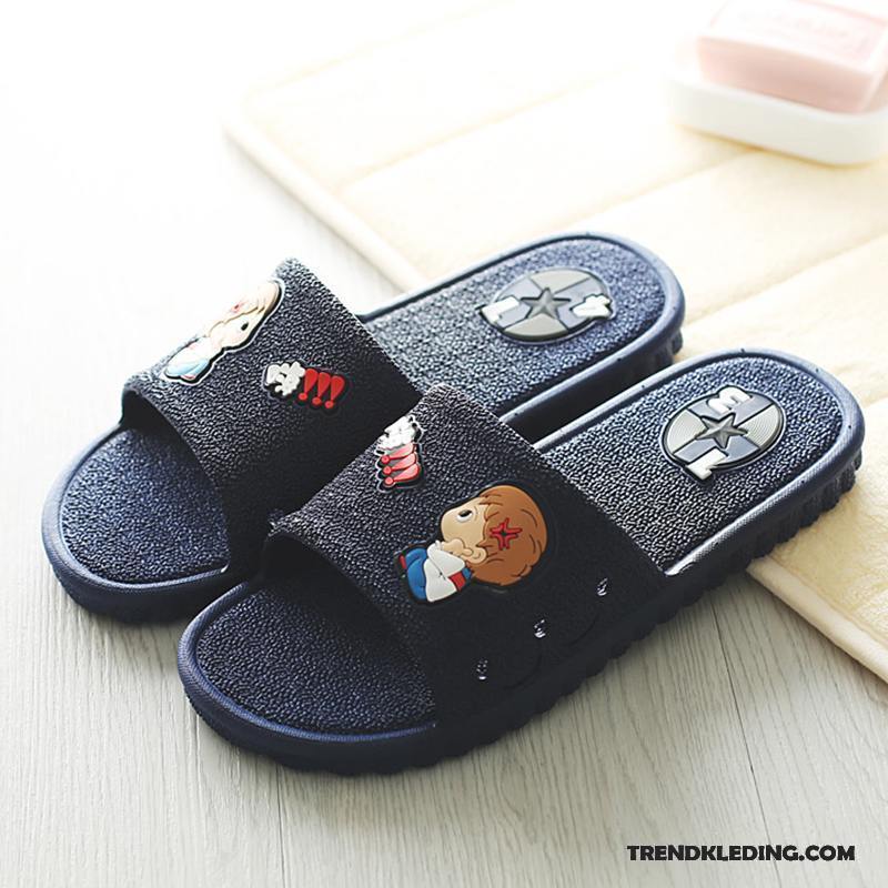 Pantoffels Heren Bovenkleding Zomer Slippers Badkamer Mannen Antislip Zandkleur Zwart