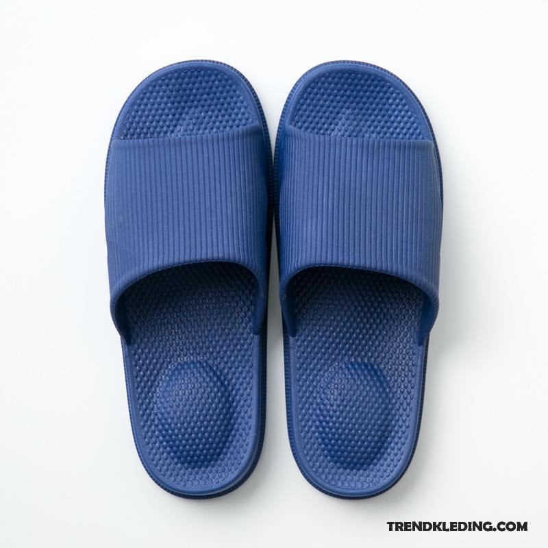 Pantoffels Heren Dikke Zool Vrouwen Mannen Slippers Antislip Zomer Donkerblauw