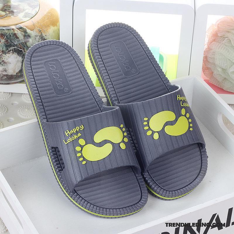 Pantoffels Heren Mannen Slippers Zomer Dikke Zool Lovers Groot Grijs