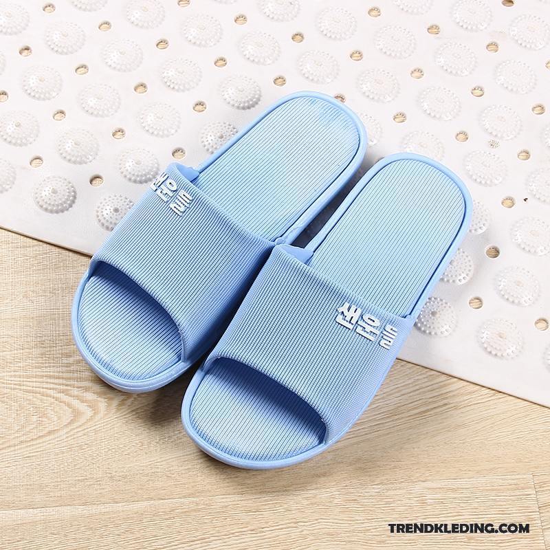 Pantoffels Heren Mannen Zomer Binnen Badkamer Slippers Donkerblauw