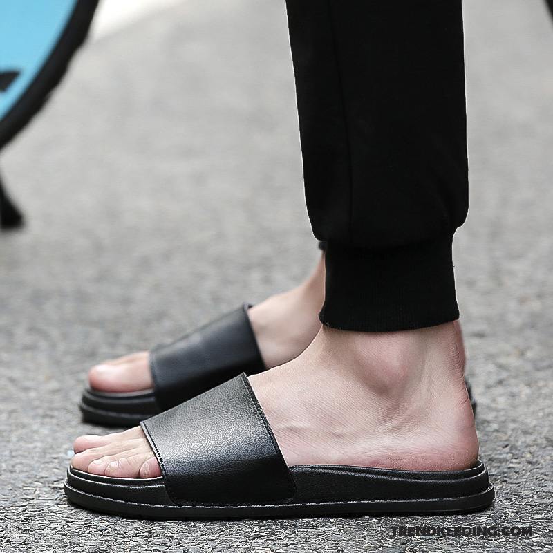 Pantoffels Heren Zomer Ademende Antislip Schoenen Sandaal Slipper Zandkleur Wit