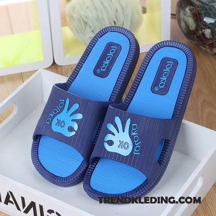 Pantoffels Heren Zomer Antislip Badkamer Dikke Zool Binnen Slippers Grijs