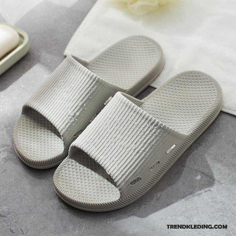 Pantoffels Heren Zomer Slippers Antislip Badkamer Mannen Binnen Grijs