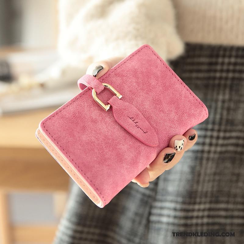 Portemonnee Dames Kaart Tas Mini Schattig Roze Rood