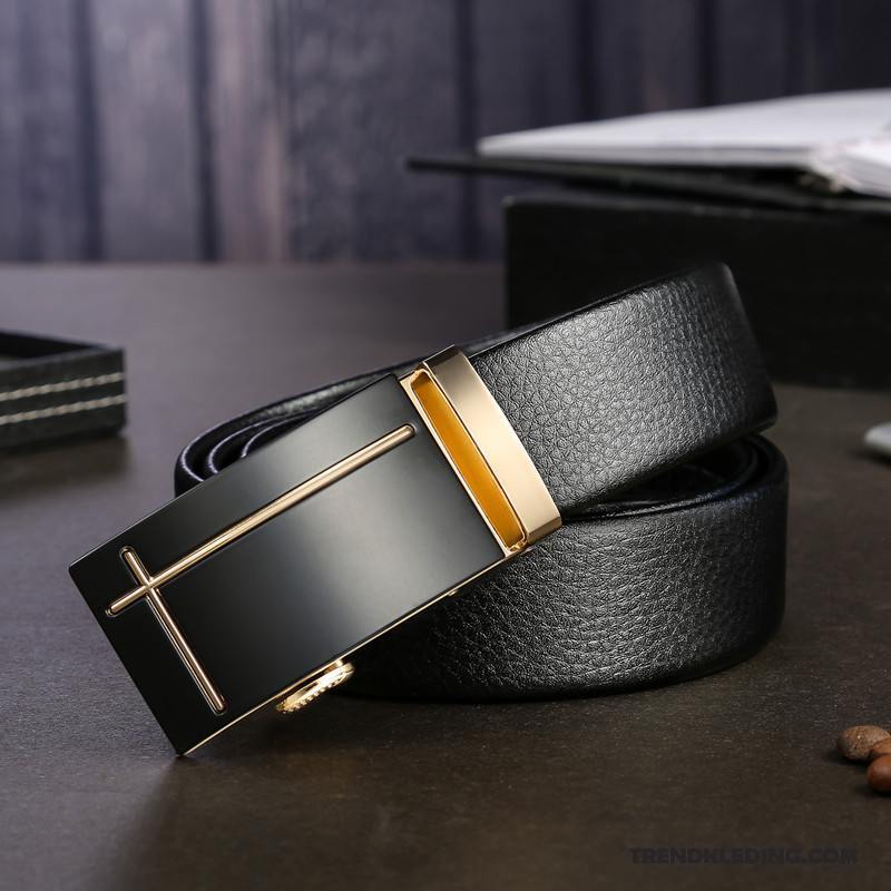 Riem Heren Geschenkdoos Business Trend Jeugd Casual Automatische Aftrek Zwart