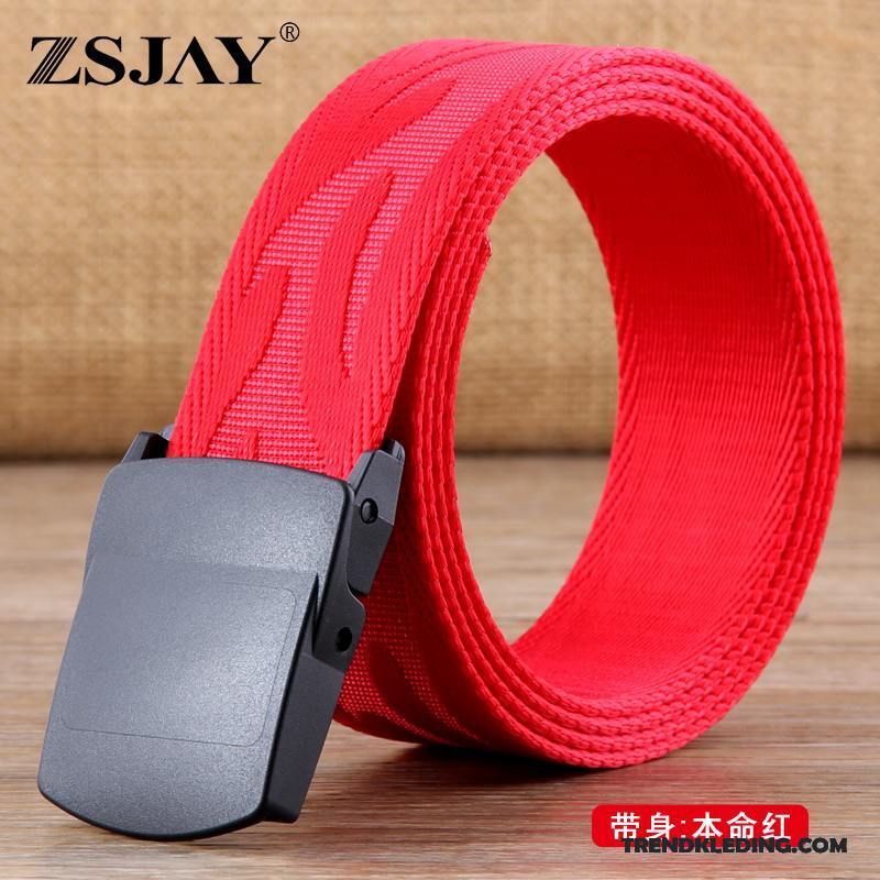 Riem Heren Nylon Outdoor Canvas Trend Plastic Jeugd Zwart Goud