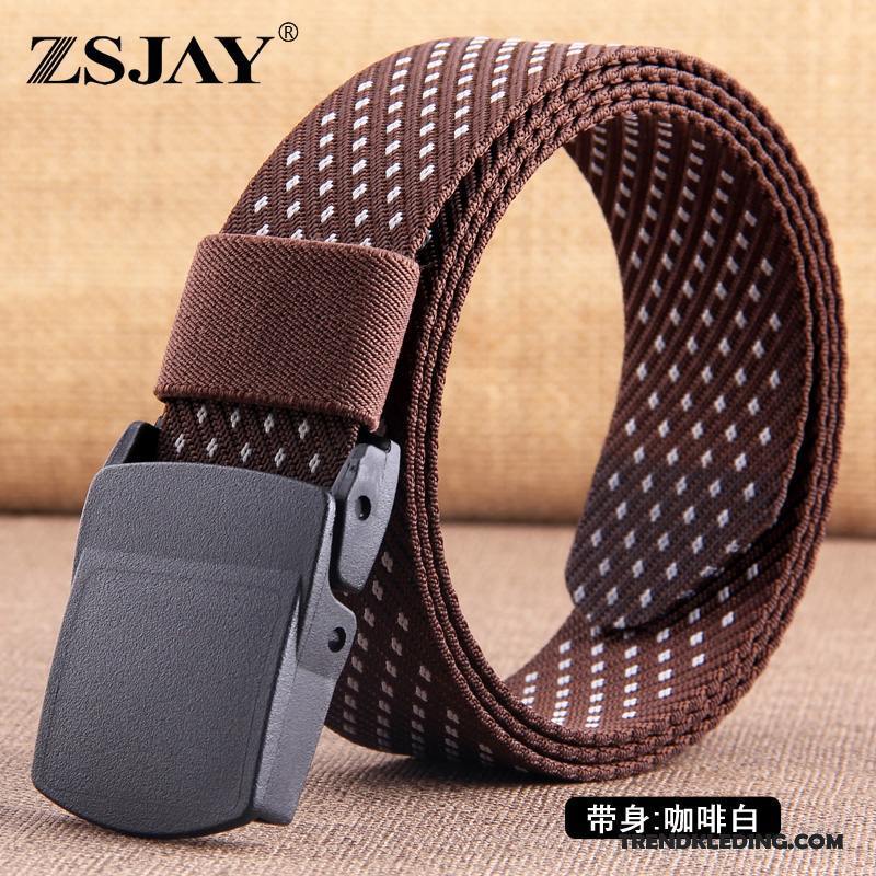 Riem Heren Nylon Outdoor Canvas Trend Plastic Jeugd Zwart Goud