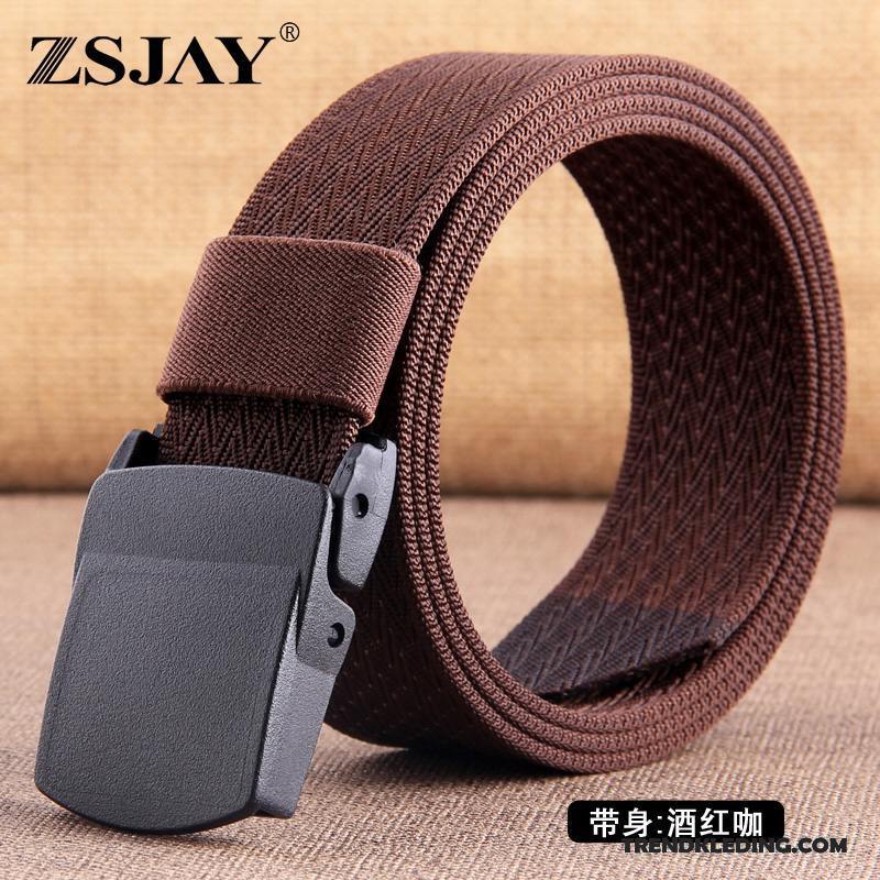 Riem Heren Nylon Outdoor Canvas Trend Plastic Jeugd Zwart Goud