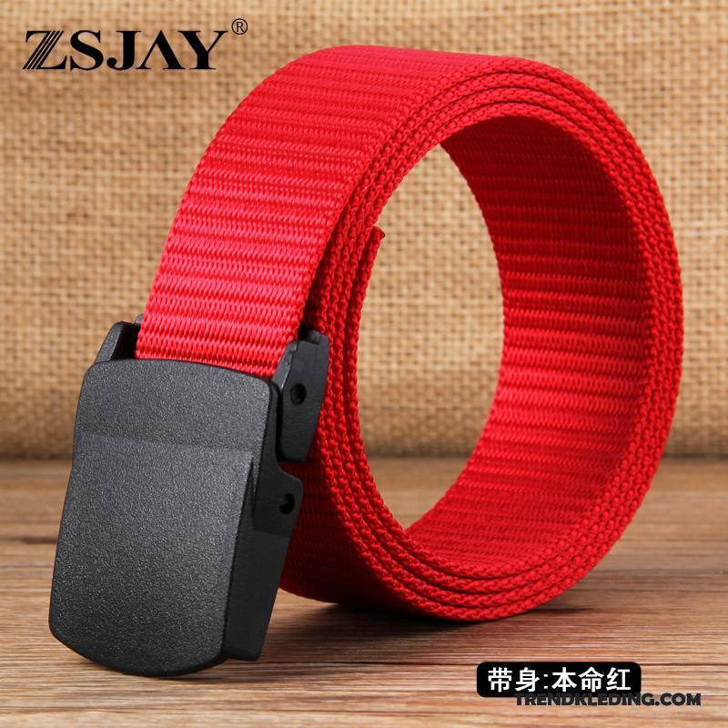 Riem Heren Nylon Outdoor Canvas Trend Plastic Jeugd Zwart Goud