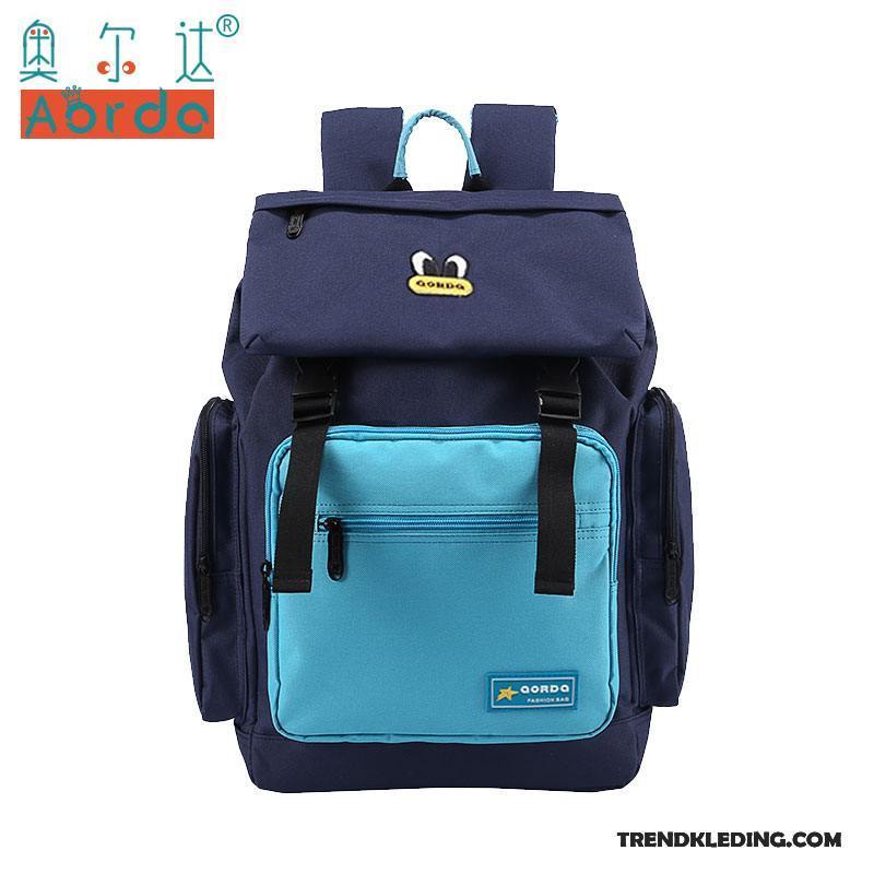 Rugzak Dames Casual Reizen Heren Schooltas Grote Capaciteit Campus Blauw