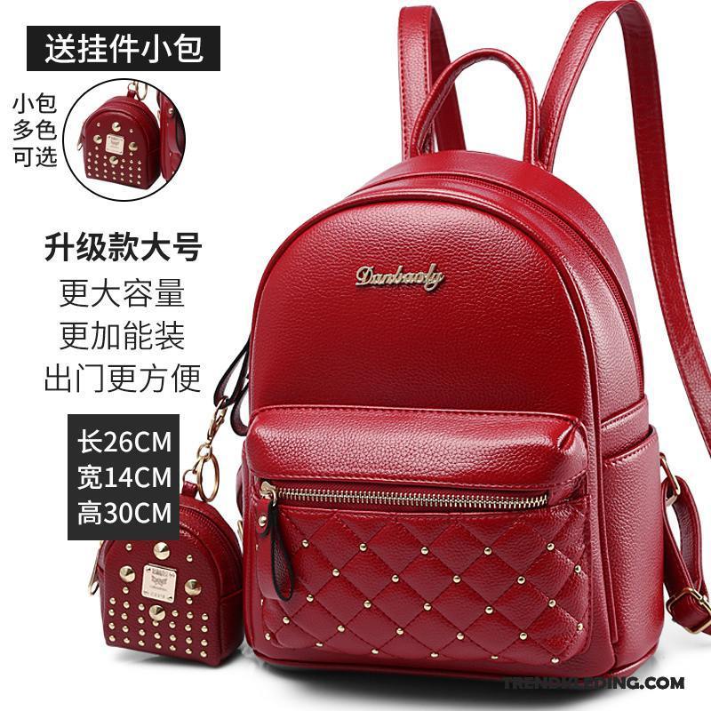 Rugzak Dames Nieuw Mini Schooltas Trend 2018 Persoonlijkheid Rood