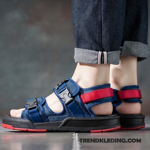 Sandalen Heren Jeugd Dikke Zool Sandaal Mannen Casual Trend Zandkleur Zwart