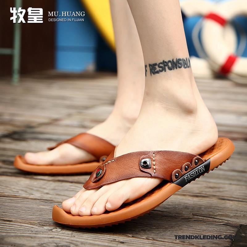 Sandalen Heren Zomer Brits Slipper Jeugd 2018 Schoenen Bruine Licht