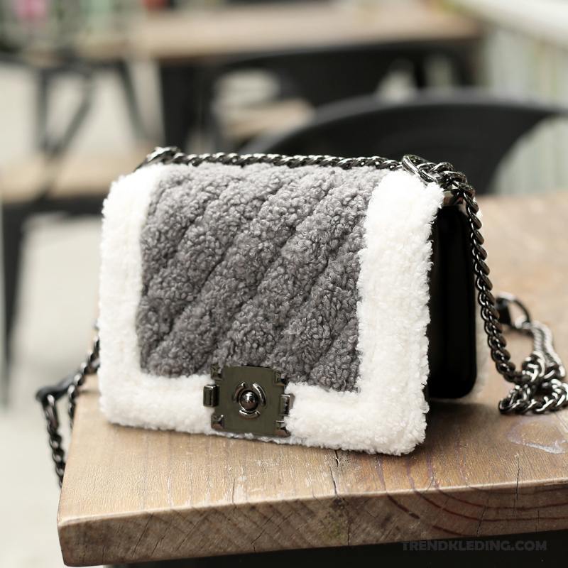 Schoudertas Dames Mini Nieuw Messenger Tas Geurige Mode Winter Paars