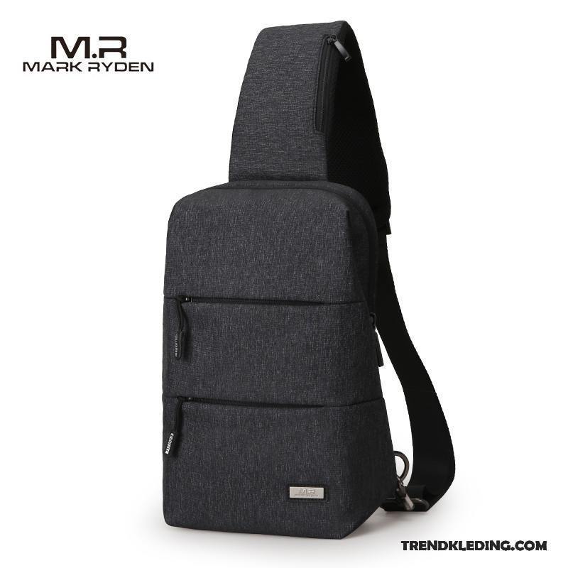 Schoudertas Heren Mode Casual Outdoor Messenger Tas Paardrijden Mini Grijs Licht