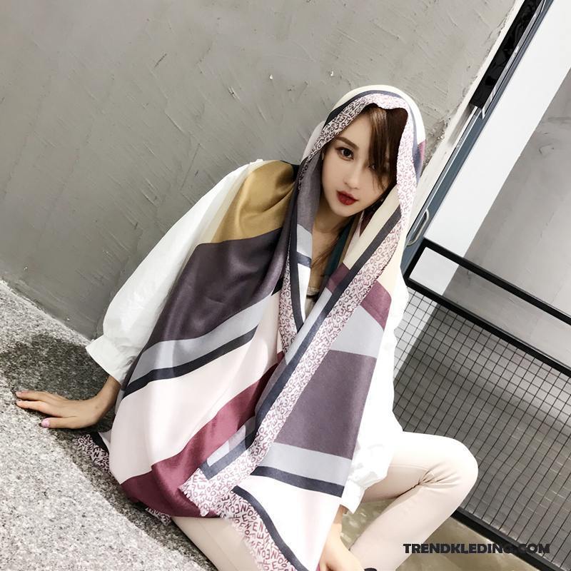 Sjaal Dames Voorjaar Nieuw Herfst Mode Dual Gebruik Lange Kleur