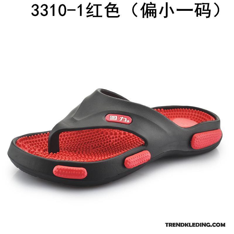 Slippers Heren Mannen Massage Outdoor Schoenen Slijtvastheid Antislip Zandkleur Rood