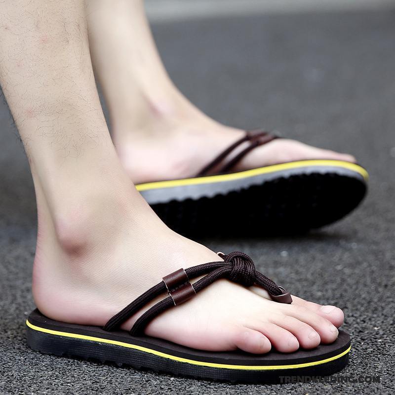 Slippers Heren Persoonlijk Sandaal Zomer Antislip Mannen Outdoor Zandkleur Zwart