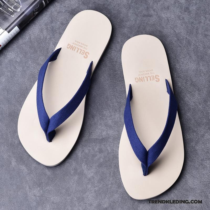 Slippers Heren Trend Outdoor Student Schoenen Zomer Eenvoudige Donkerblauw Zandkleur