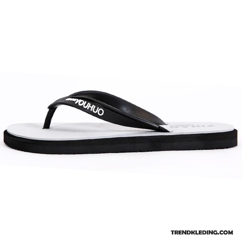 Slippers Heren Trend Schoenen Casual Zomer Rubber Outdoor Zandkleur Zwart