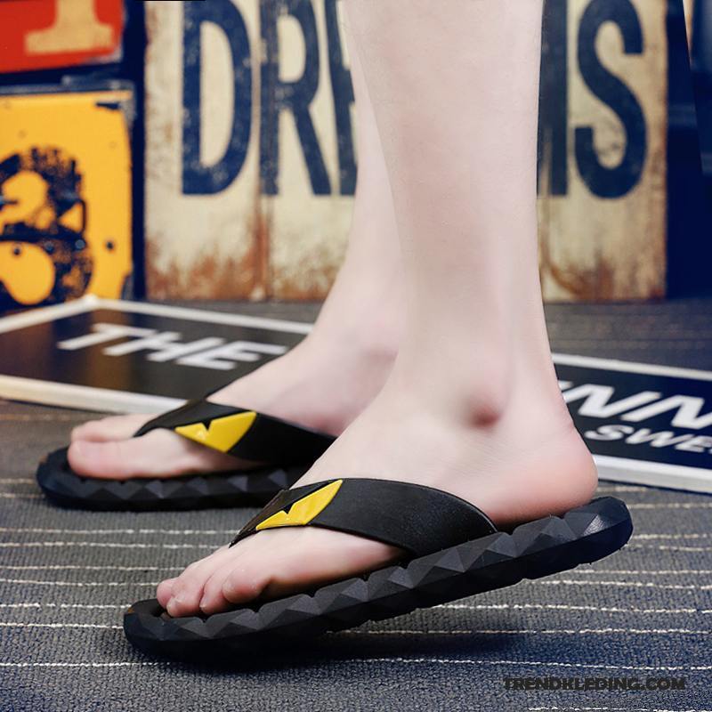 Slippers Heren Zomer Grote Maten Schoenen Mannen Pantoffels Persoonlijk Zandkleur Zwart