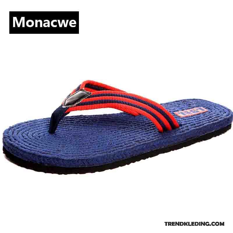 Slippers Heren Zomer Schoenen Persoonlijk Eenvoudige Outdoor Antislip Zandkleur Groen