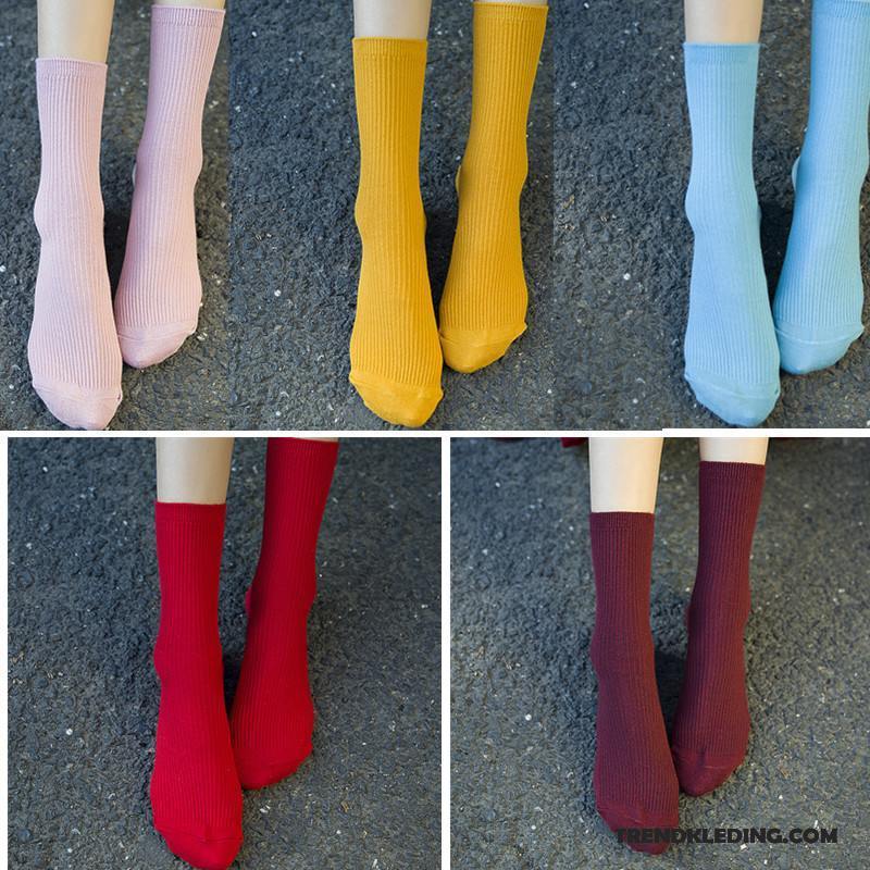 Sokken Dames Voorjaar Dun Trend Herfst Midden Lange Sok Kleur