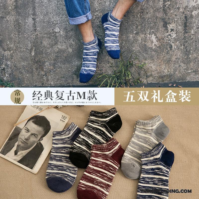 Sokken Heren Laag Vier Seizoenen Katoenen Sokken Sport Vintage Korte Sok Donkergroen