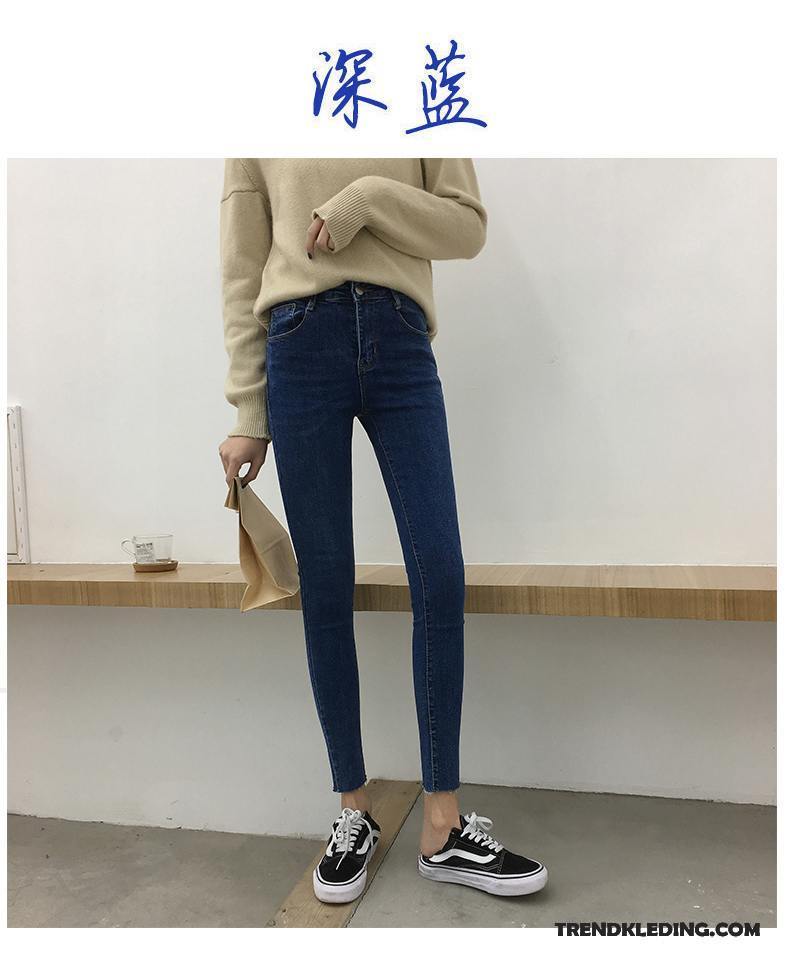 Spijkerbroek Dames Hoge Taille 2018 Skinny Mini Student Spijkerbroek Jeans Zwart Licht