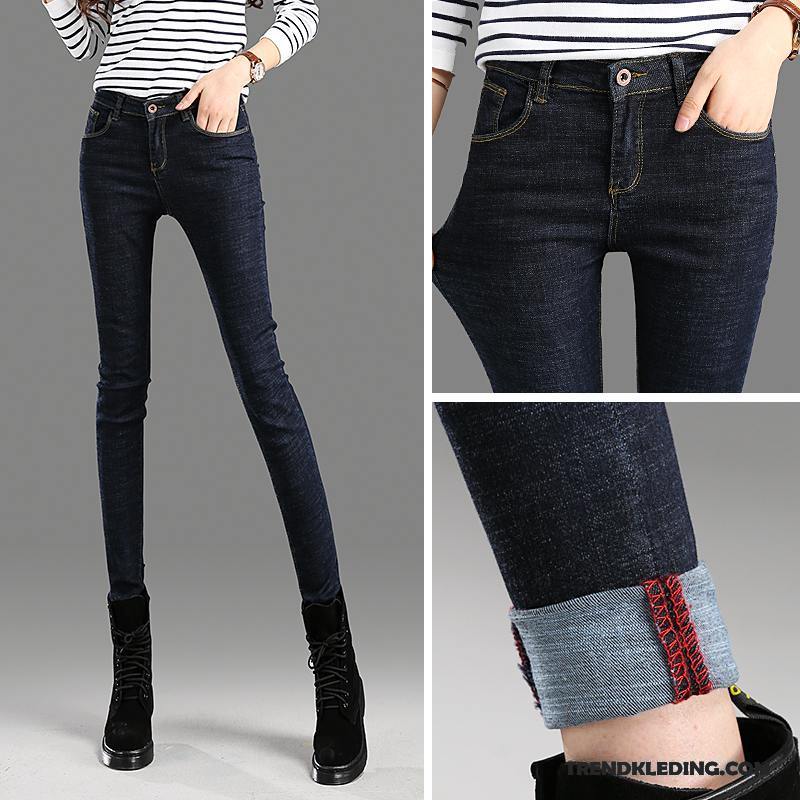 Spijkerbroek Dames Spijkerbroek Jeans 2018 Voorjaar Dunne Potlood Broek Skinny Blauw Zwart