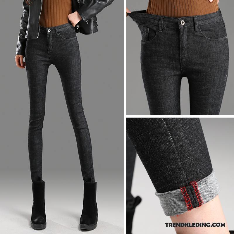 Spijkerbroek Dames Spijkerbroek Jeans 2018 Voorjaar Dunne Potlood Broek Skinny Blauw Zwart