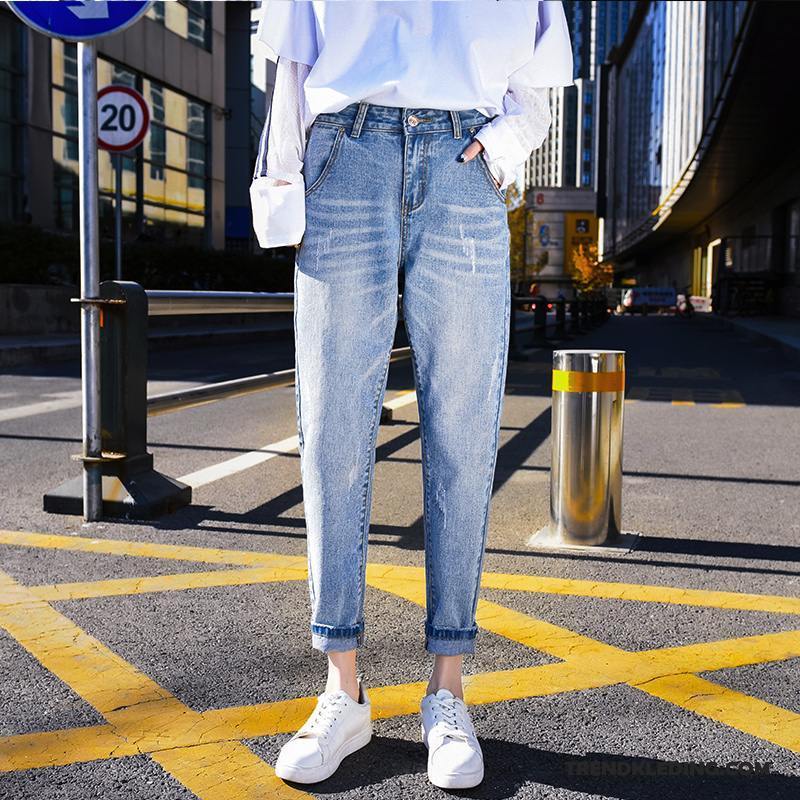 Spijkerbroek Dames Spijkerbroek Jeans Losse 2018 Nieuw Voorjaar Trend Lichtblauw