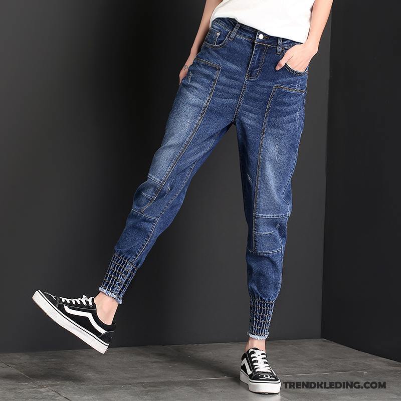 Spijkerbroek Dames Student Spijkerbroek Jeans Strak Losse Mini Trend Lichtblauw