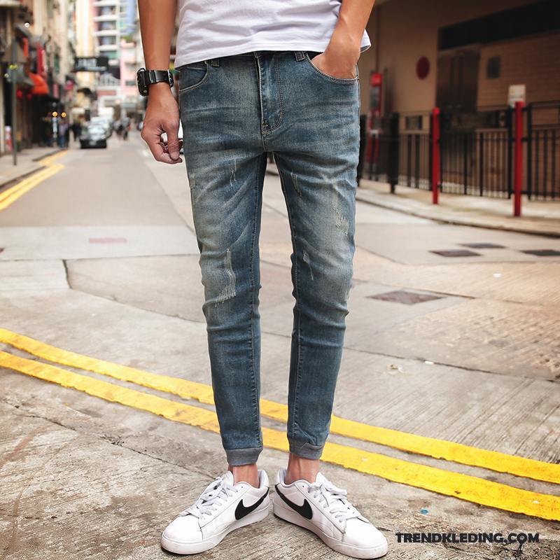 Spijkerbroek Heren Harlan Denim 2018 Vintage Trend Slim Fit Blauw