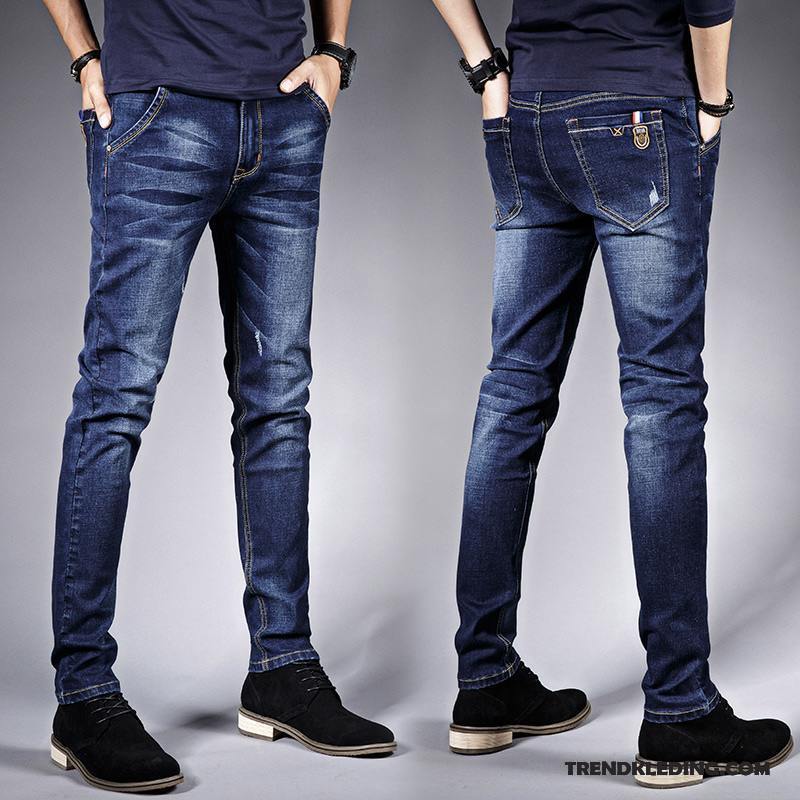 Spijkerbroek Heren Mini Spijkerbroek Jeans Nieuw 2018 Trend Stretch Broek Zwart