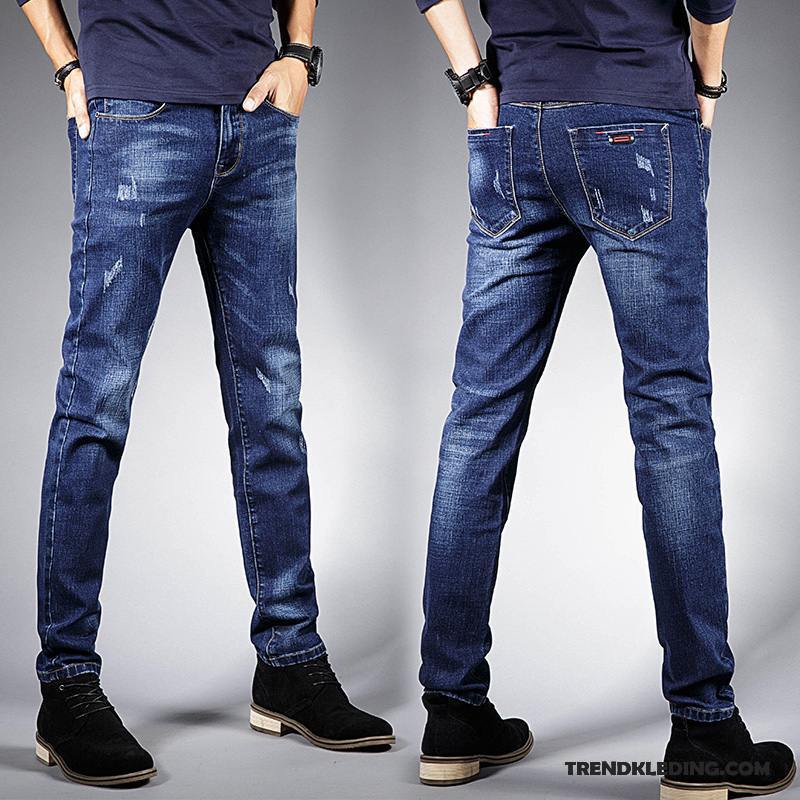 Spijkerbroek Heren Mini Spijkerbroek Jeans Nieuw 2018 Trend Stretch Broek Zwart