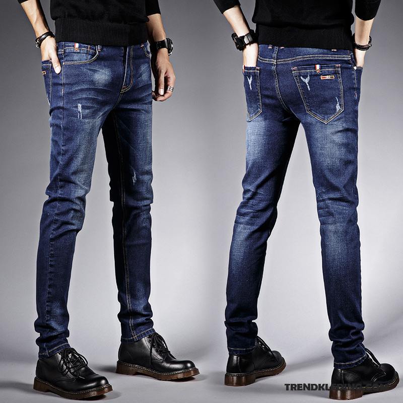 Spijkerbroek Heren Mini Spijkerbroek Jeans Nieuw 2018 Trend Stretch Broek Zwart