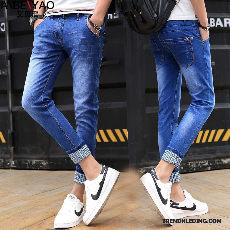Spijkerbroek Heren Mini Spijkerbroek Jeans Nieuw 2018 Trend Stretch Broek Zwart