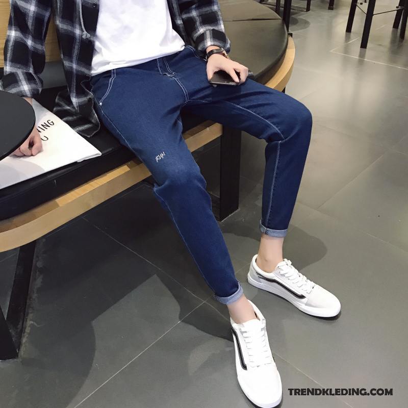 Spijkerbroek Heren Spijkerbroek Jeans Elastiek Jeugd Mannelijk Student Trend Zwart