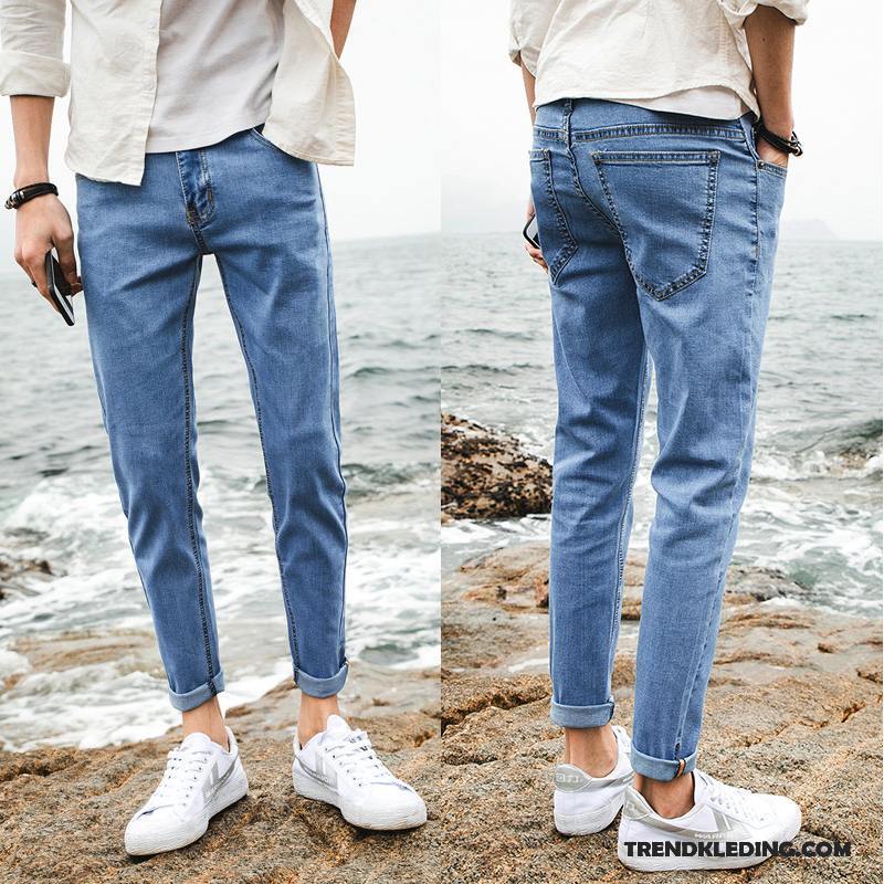 Spijkerbroek Heren Spijkerbroek Jeans Mannelijk Voorjaar Dunne Potlood Broek Trend Grijs